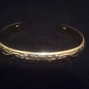 2 tone Pure Copper cuff bracelet